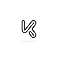Minimalist Modern and Creative K letter logo icon design. company K logotype template vector.
