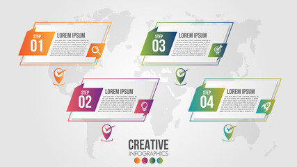 Infographic modern timeline design vector template for business with 5 steps or options illustrate a strategy. Can be used for workflow layout, diagram, annual report, web design, team work.