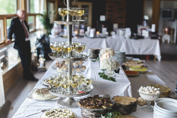 table set for a wedding reception