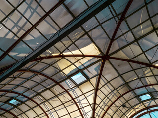 old glass dome roof of a building