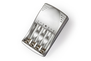 Empty battery charger for charging AA or AAA rechargeable batteries