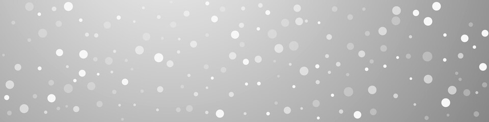 White dots Christmas background. Subtle flying sno