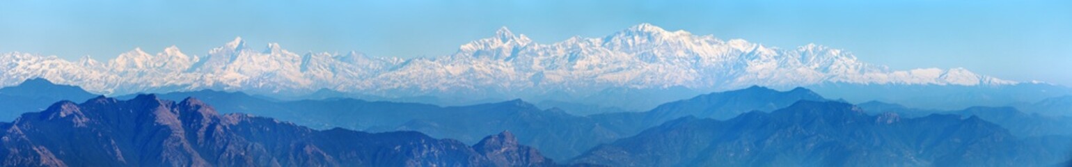 Fototapeta na wymiar Himalaya, panoramic view, Indian Himalayas, Nanda Devi