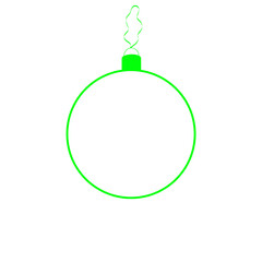 green christmas ball