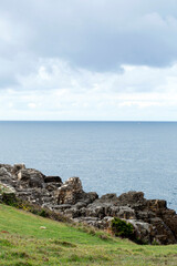 sea, clouds and rocks. landscape