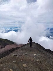 hiker in the mountains