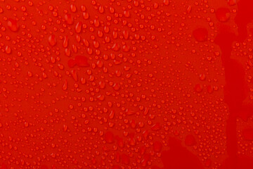 Water drops texture background. Water drops. red.Selective focus.