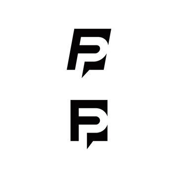 f p fp initial logo design vector graphic idea creative