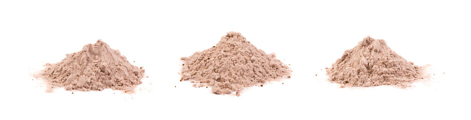 Whey cocoa protein powder for brown fitness shake isolated