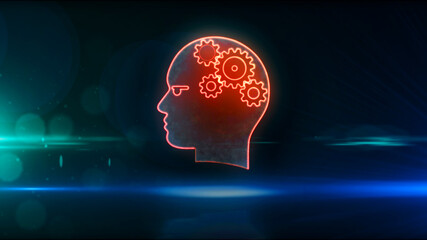 Artificial intelligence abstract 3d illustration