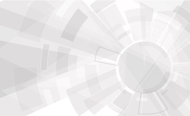 Abstract technology background. Elegant tech white gray texture background for tech design and backdrop. Creative circle and circuit technology solutions with gear. Abstract tech vector background