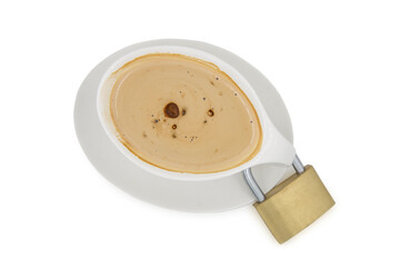 Locked cup of coffee