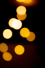 Background of gold bokeh lights