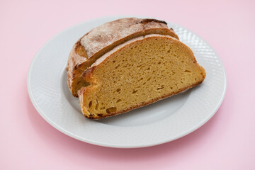 corn bread on white small plate
