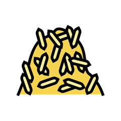 oatmeal pile color icon vector. oatmeal pile sign. isolated symbol illustration