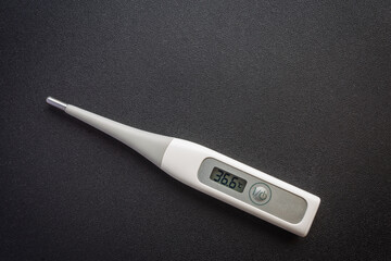 Picture of a thermometer on a dark background