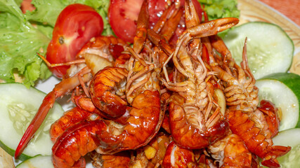 Honey grilled lobster / freshwater crayfish