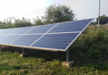 solar panels on a farm