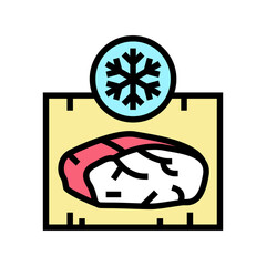frozing meat color icon vector. frozing meat sign. isolated symbol illustration