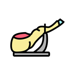 ham leg meat color icon vector. ham leg meat sign. isolated symbol illustration
