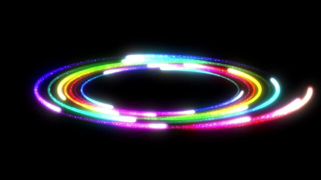 Rotating photons in glowing colors