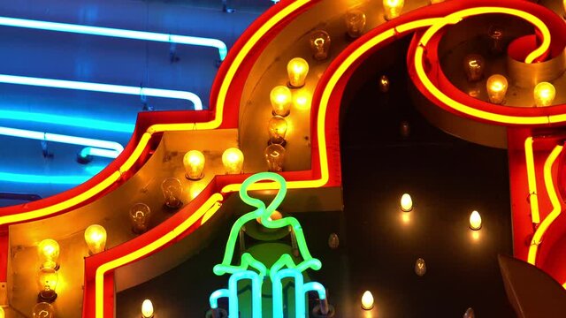 Hollywood El Capitan Theater Neon Sign Closeup