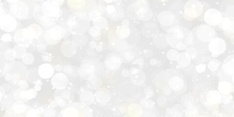 Snow flakes and white bokeh On a white background 3d illustration