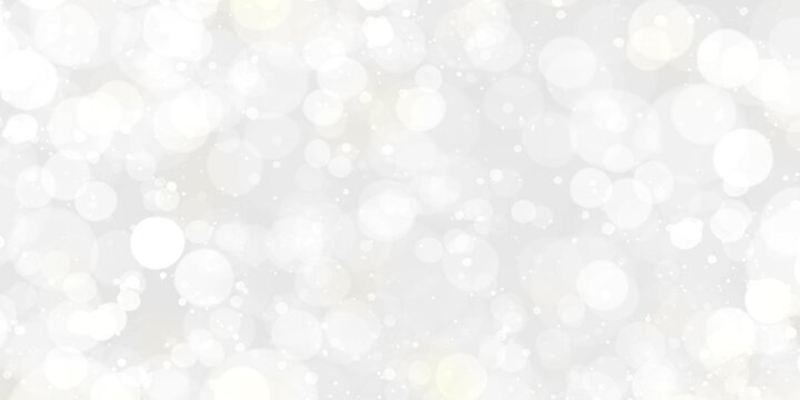 Snow flakes and white bokeh On a white background 3d illustration