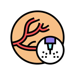 removal of vascular pathologies color icon vector. removal of vascular pathologies sign. isolated symbol illustration