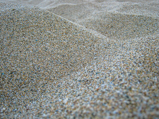 Colorful sand patterns on the beach