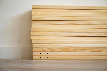 Bretterstapel im Möbelbau