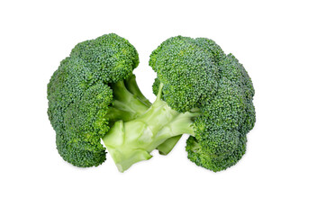 Fresh vegetable broccoli organic isolated on white background.clipping path.