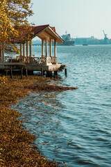 gazebo on the beach,marine drive kochi