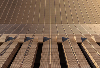 Exterior of modern building. Architecture abstract background