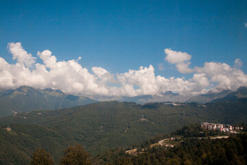 Fototapeta premium mountain village in the mountains