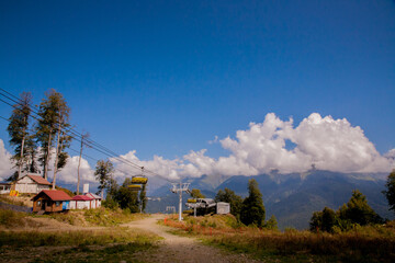 Fototapeta na wymiar mountain village in the mountains