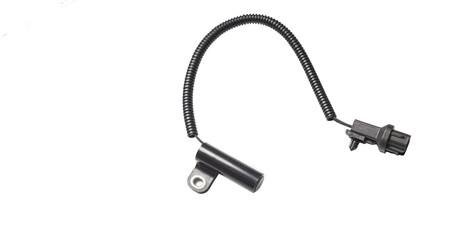 car engine crankshaft position sensor on isolated white background.