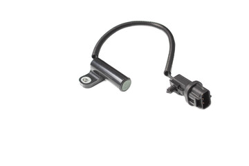 car engine crankshaft position sensor on isolated white background.