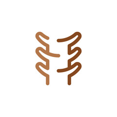 spine line icon vector symbol design