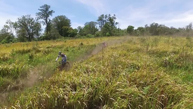 MTB riding on savanna around Mount Kawah Wurung