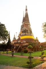 UNESCO world heritage. Ancient archaeological site at Ayutthaya Historical Park, Archaeological sites of Thailand in Ayutthaya, ancient and beautiful. Ayutthaya Province, Thailand.