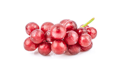 Red grape isolated on white background.