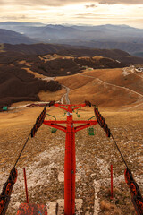 disused chairlift of Terminillo Mountain