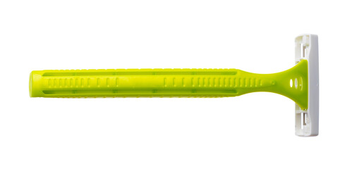 Disposable shaver razor isolated on white background