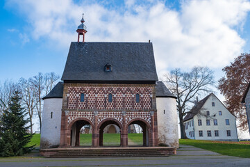 View of the King's Hall of the former Benedictine monastery in Lorsch / Germany