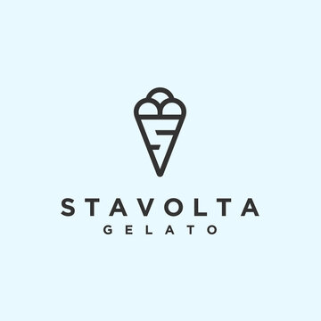 logo s abstract. ice cream icon