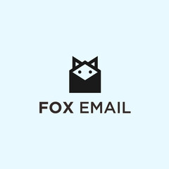 abstract fox logo. email icon