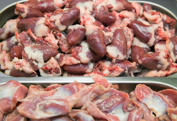 offal chicken gizzards and hearts