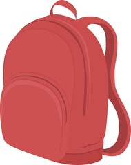 Vector emoticon illustration of a backpack