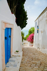 Fototapeta na wymiar street in the old town of island Tunisia
